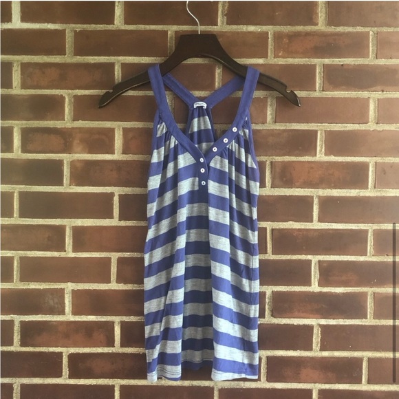 Never worn Splendid tank top blue and grey stripes size small - Picture 2 of 10